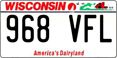WI license plate 968VFL