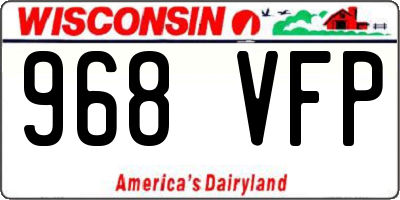 WI license plate 968VFP