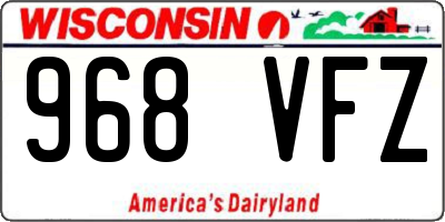 WI license plate 968VFZ