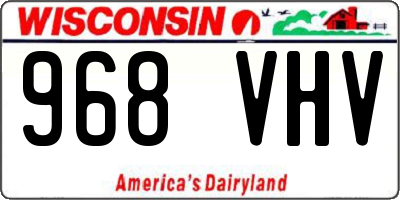 WI license plate 968VHV