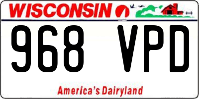 WI license plate 968VPD