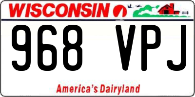 WI license plate 968VPJ