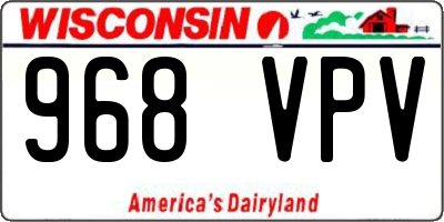 WI license plate 968VPV