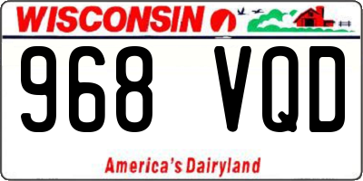 WI license plate 968VQD