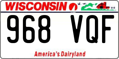 WI license plate 968VQF