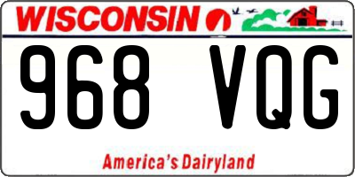 WI license plate 968VQG
