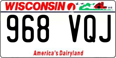WI license plate 968VQJ