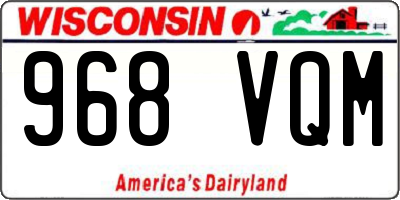 WI license plate 968VQM