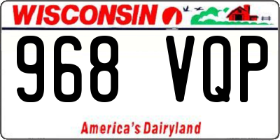 WI license plate 968VQP