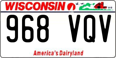 WI license plate 968VQV