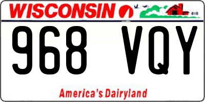 WI license plate 968VQY