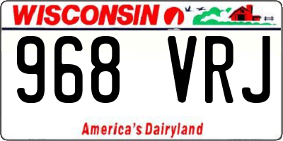 WI license plate 968VRJ