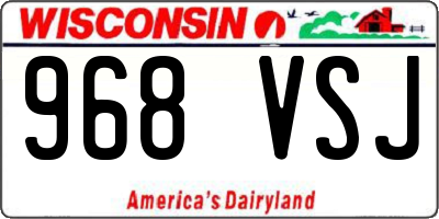 WI license plate 968VSJ