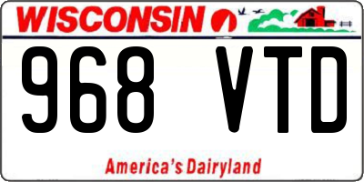 WI license plate 968VTD