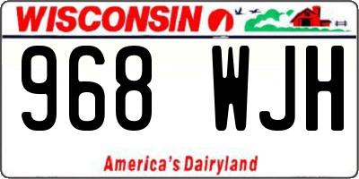 WI license plate 968WJH