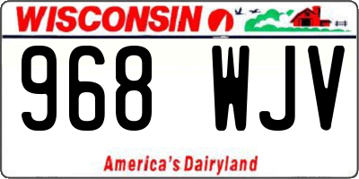 WI license plate 968WJV