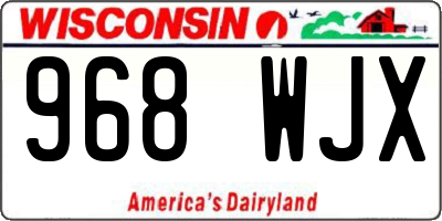 WI license plate 968WJX