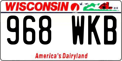 WI license plate 968WKB