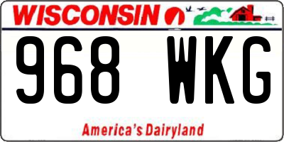 WI license plate 968WKG