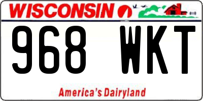 WI license plate 968WKT