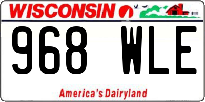 WI license plate 968WLE
