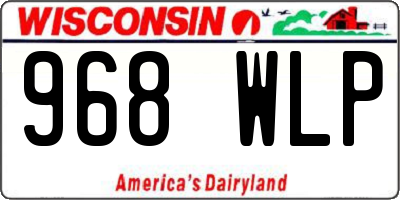 WI license plate 968WLP