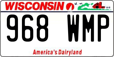 WI license plate 968WMP