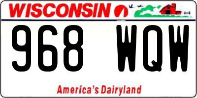 WI license plate 968WQW