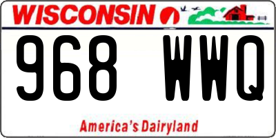 WI license plate 968WWQ