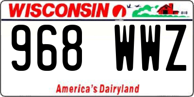 WI license plate 968WWZ
