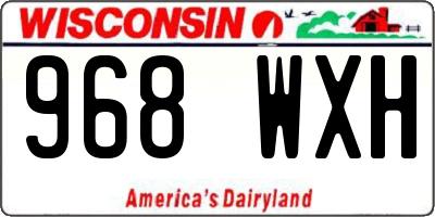 WI license plate 968WXH