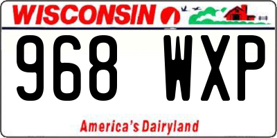 WI license plate 968WXP