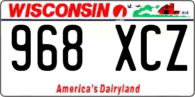 WI license plate 968XCZ