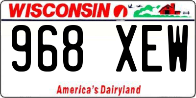 WI license plate 968XEW