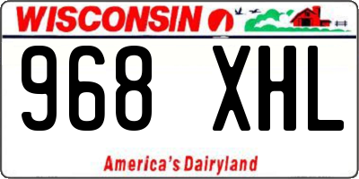 WI license plate 968XHL