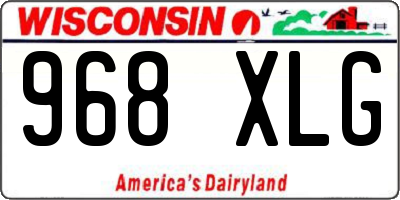 WI license plate 968XLG