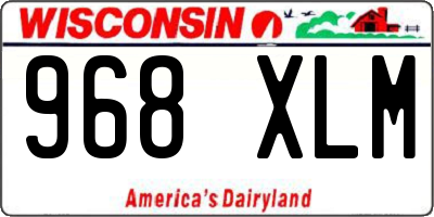 WI license plate 968XLM