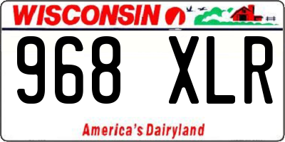 WI license plate 968XLR