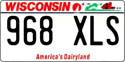 WI license plate 968XLS