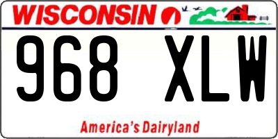 WI license plate 968XLW