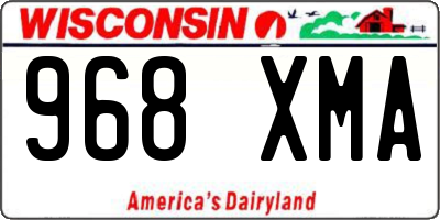 WI license plate 968XMA