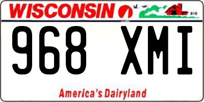 WI license plate 968XMI