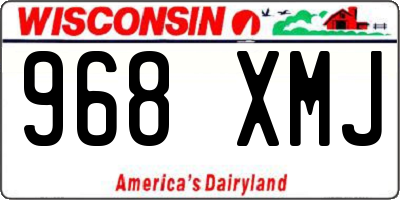 WI license plate 968XMJ