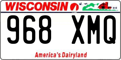 WI license plate 968XMQ