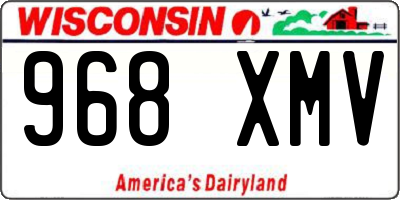 WI license plate 968XMV