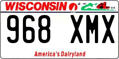 WI license plate 968XMX