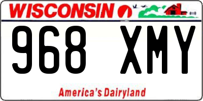 WI license plate 968XMY