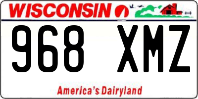 WI license plate 968XMZ