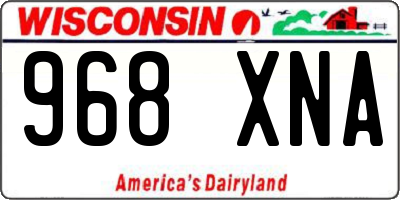 WI license plate 968XNA