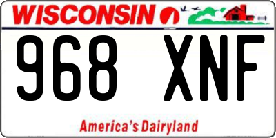 WI license plate 968XNF